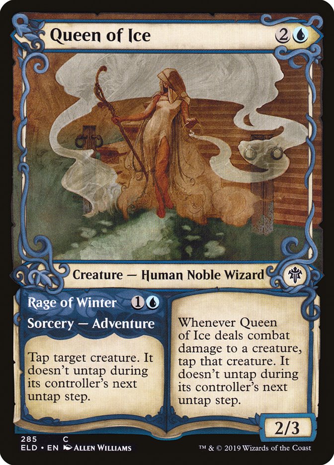 Queen of Ice // Rage of Winter (Showcase) [Throne of Eldraine] | Game Haven TX