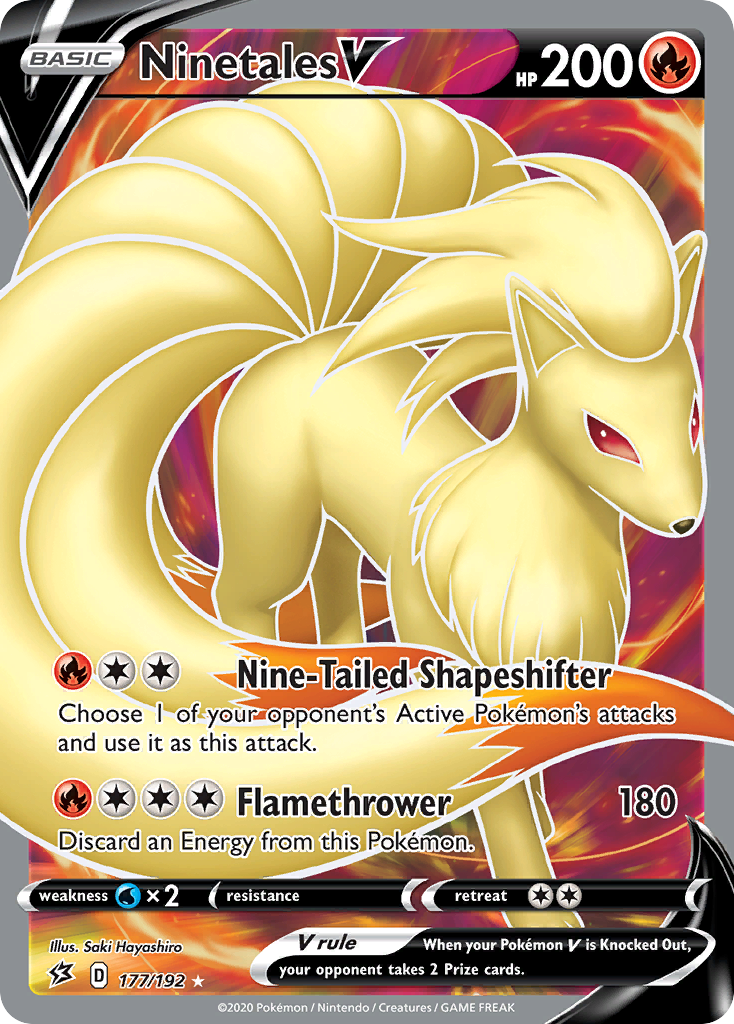 Ninetales V (177/192) [Sword & Shield: Rebel Clash] | Game Haven TX