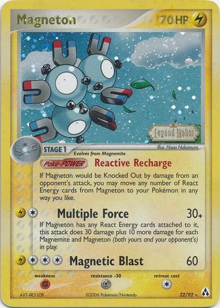 Magneton (22/92) (Stamped) [EX: Legend Maker] | Game Haven TX