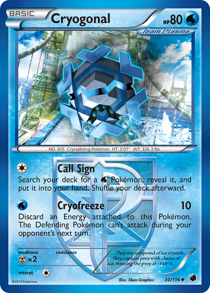 Cryogonal (30/116) [Black & White: Plasma Freeze] | Game Haven TX