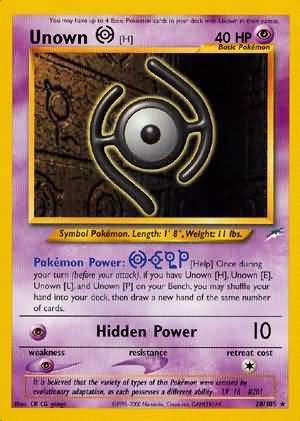 Unown [H] (28/105) [Neo Destiny Unlimited] | Game Haven TX
