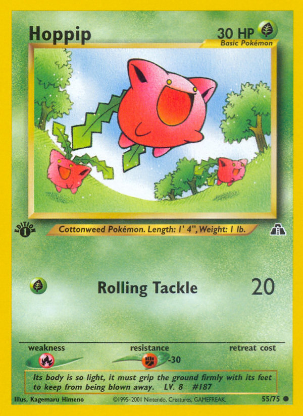 Hoppip (55/75) [Neo Discovery 1st Edition] | Game Haven TX