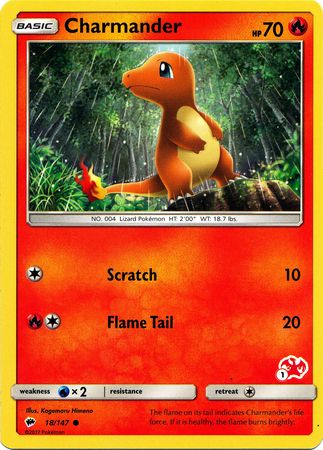 Charmander (18/147) (Charizard Stamp #1) [Battle Academy 2020] | Game Haven TX