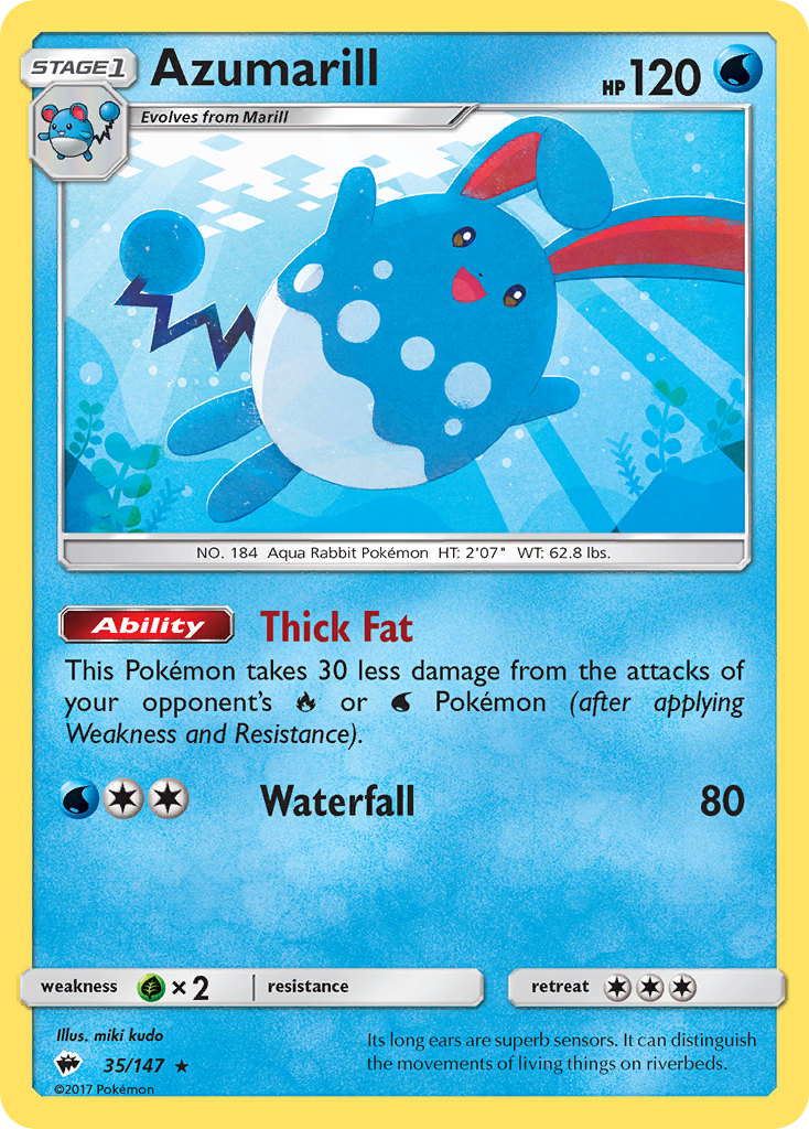 Azumarill (35/147) [Sun & Moon: Burning Shadows] | Game Haven TX