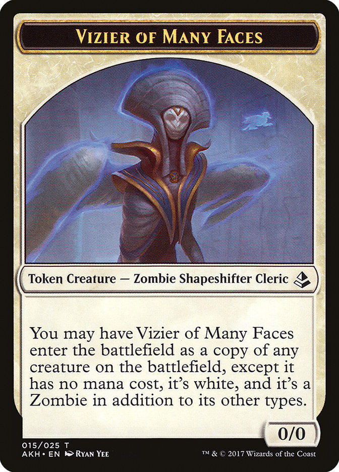 Vizier of Many Faces Token [Amonkhet Tokens] | Game Haven TX
