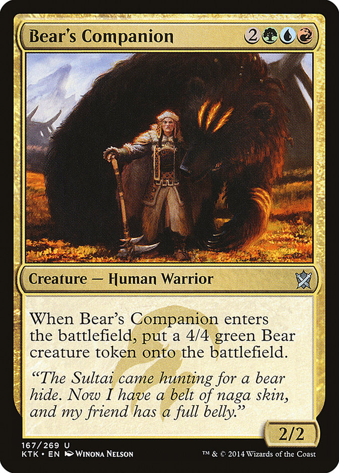 Bear's Companion [Khans of Tarkir] | Game Haven TX