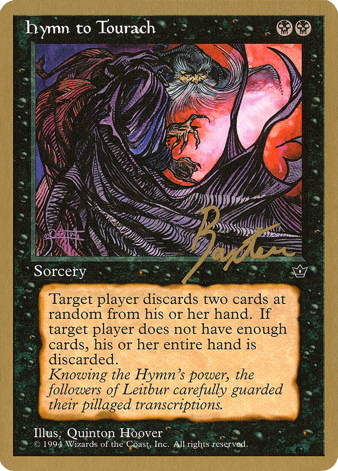 Hymn to Tourach (Cloak) (George Baxter) [Pro Tour Collector Set] | Game Haven TX