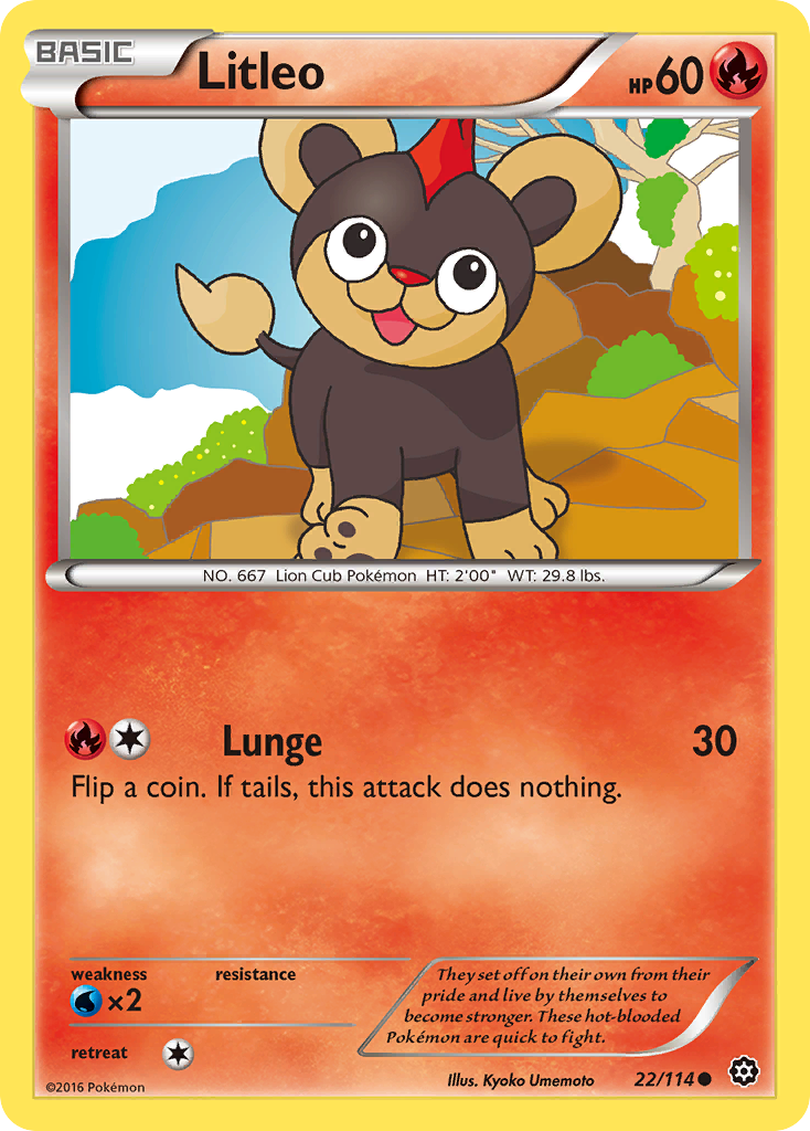 Litleo (22/114) [XY: Steam Siege] | Game Haven TX