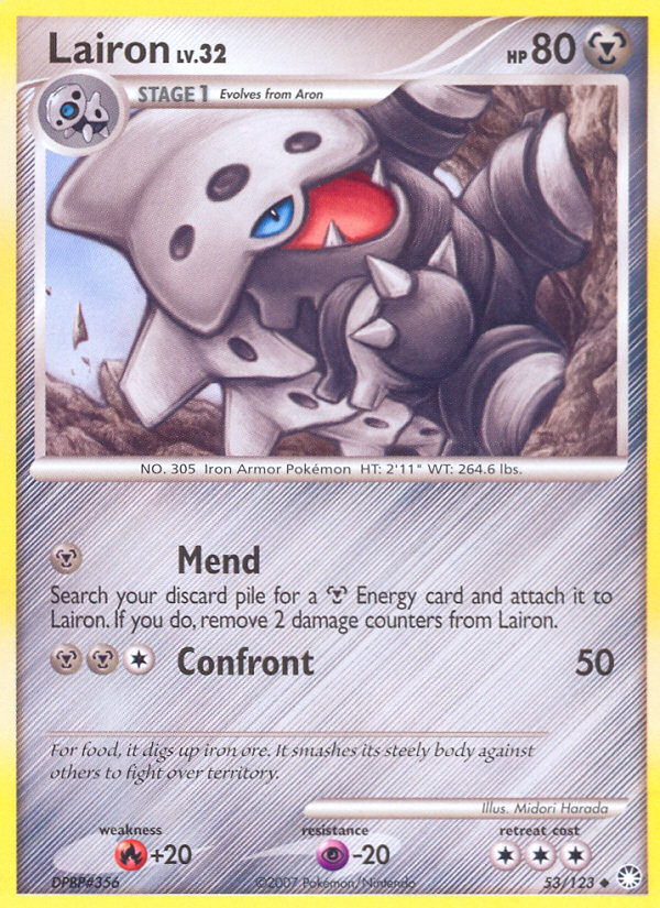 Lairon (53/123) [Diamond & Pearl: Mysterious Treasures] | Game Haven TX