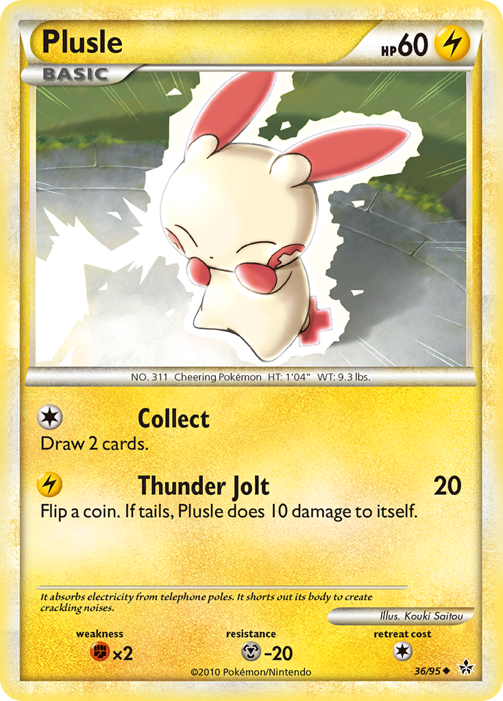 Plusle (36/95) [HeartGold & SoulSilver: Unleashed] | Game Haven TX