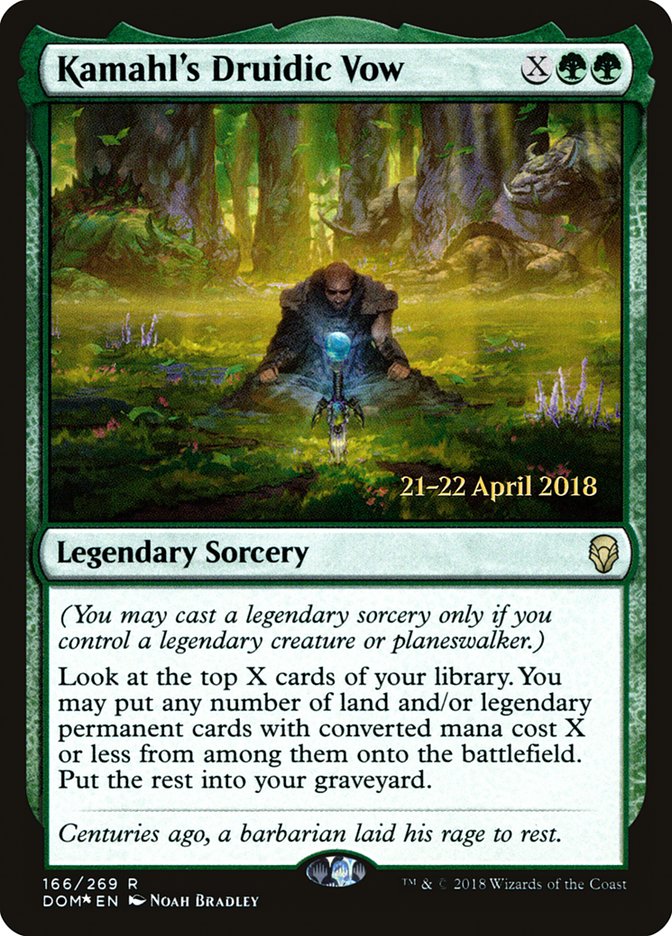 Kamahl's Druidic Vow [Dominaria Promos] | Game Haven TX