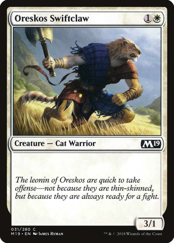 Oreskos Swiftclaw [Core Set 2019] | Game Haven TX
