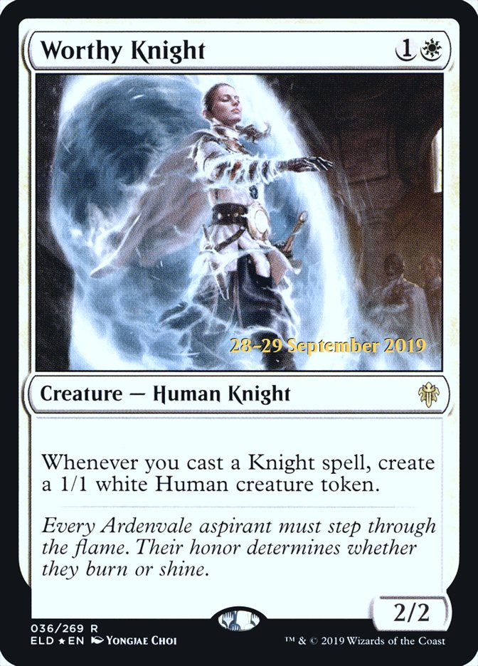 Worthy Knight [Throne of Eldraine Promos] | Game Haven TX