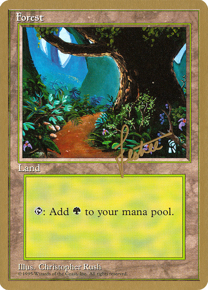 Forest (bl376) (Bertrand Lestree) [Pro Tour Collector Set] | Game Haven TX