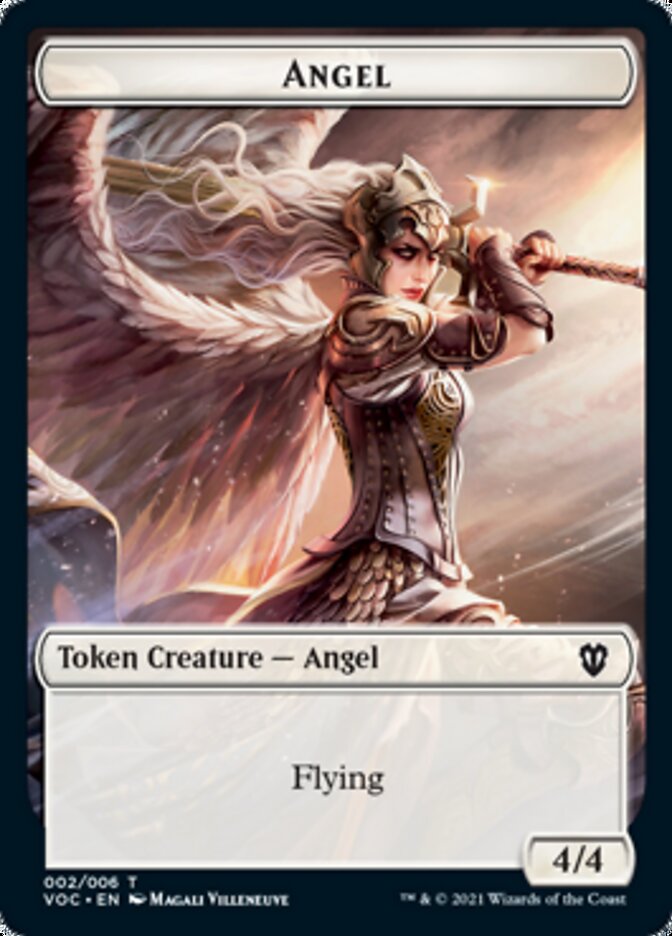 Angel // Clue Double-sided Token [Innistrad: Crimson Vow Commander Tokens] | Game Haven TX