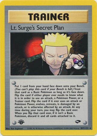 Lt. Surge's Secret Plan (107/132) [Gym Challenge 1st Edition] | Game Haven TX