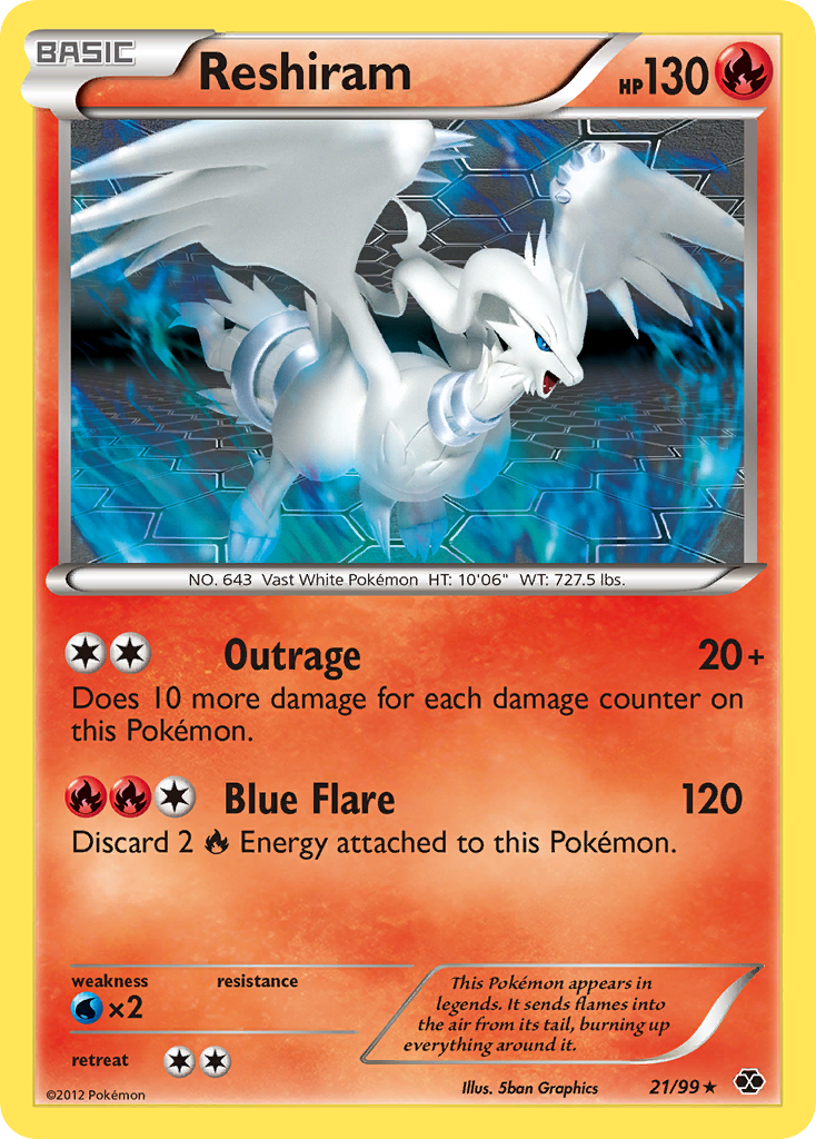 Reshiram (21/99) [Black & White: Next Destinies] | Game Haven TX