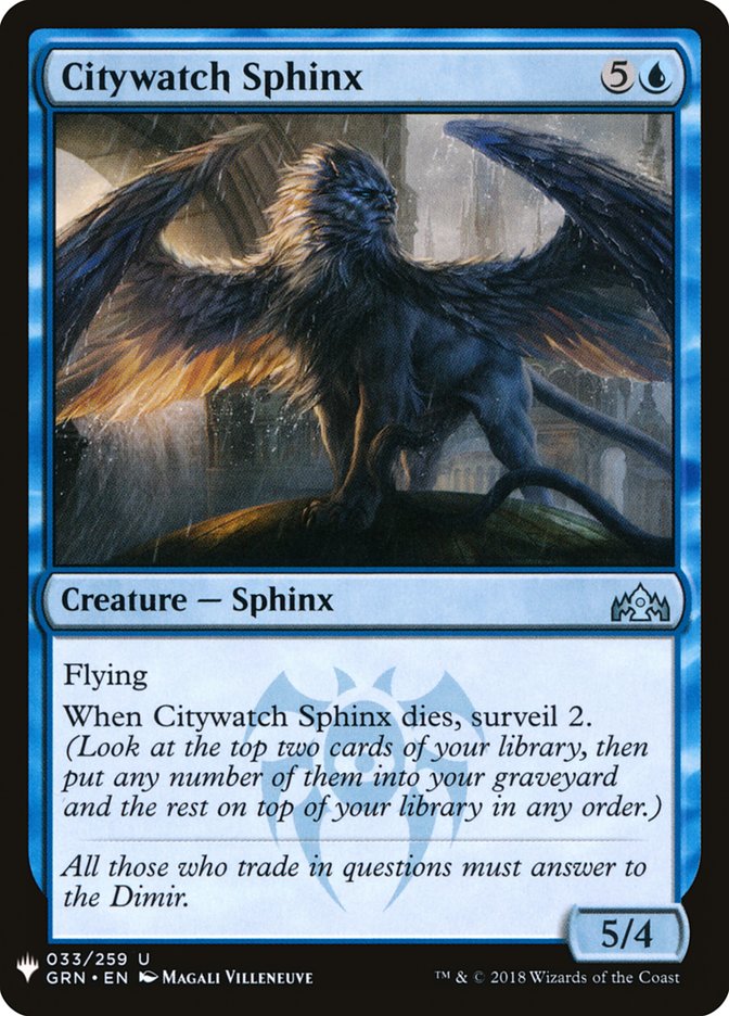 Citywatch Sphinx [Mystery Booster] | Game Haven TX