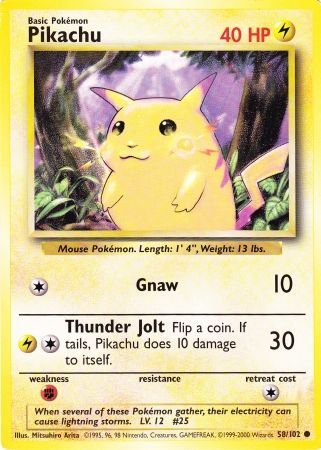 Pikachu (58/102) (Jumbo Card) [Base Set Unlimited] | Game Haven TX