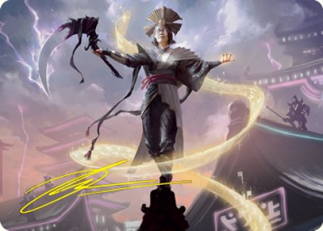 Naomi, Pillar of Order Art Card (Gold-Stamped Signature) [Kamigawa: Neon Dynasty Art Series] | Game Haven TX