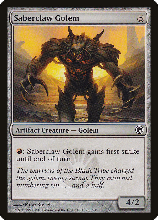 Saberclaw Golem [Scars of Mirrodin] | Game Haven TX