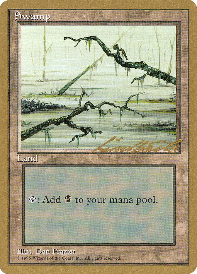 Swamp (ll371) (Leon Lindback) [Pro Tour Collector Set] | Game Haven TX