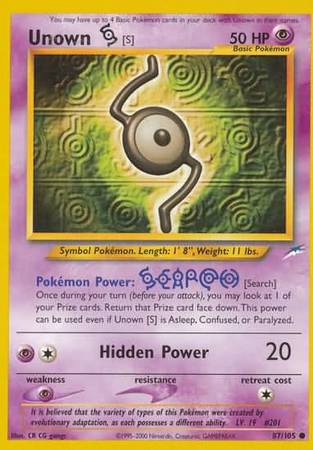 Unown [S] (87/105) [Neo Destiny Unlimited] | Game Haven TX