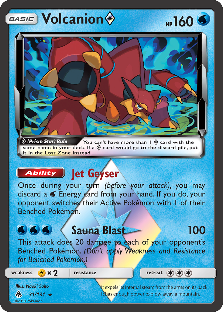 Volcanion (31/131) (Prism Star) [Sun & Moon: Forbidden Light] | Game Haven TX