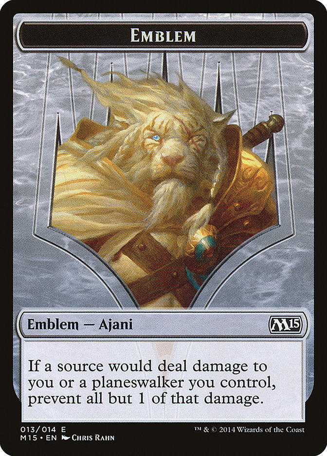 Ajani Steadfast Emblem [Magic 2015 Tokens] | Game Haven TX