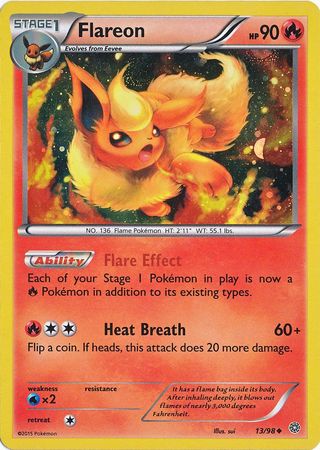 Flareon (13/98) (Cosmos Holo) [XY: Ancient Origins] | Game Haven TX
