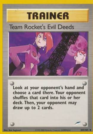 Team Rocket's Evil Deeds (103/105) [Neo Destiny Unlimited] | Game Haven TX