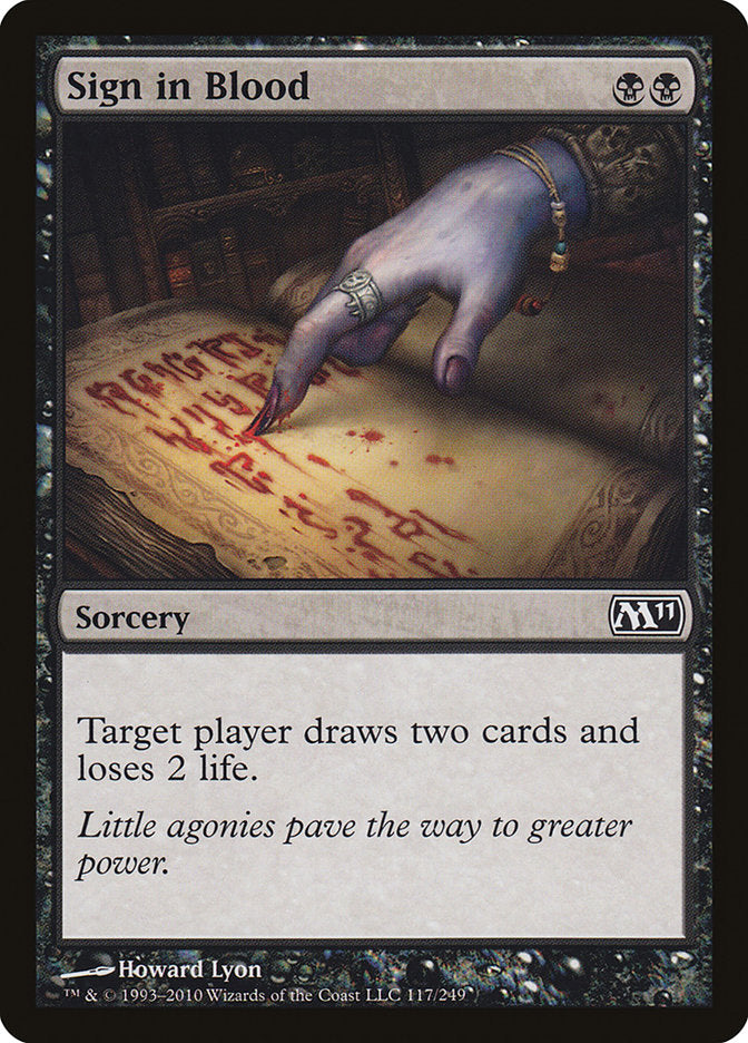 Sign in Blood [Magic 2011] | Game Haven TX