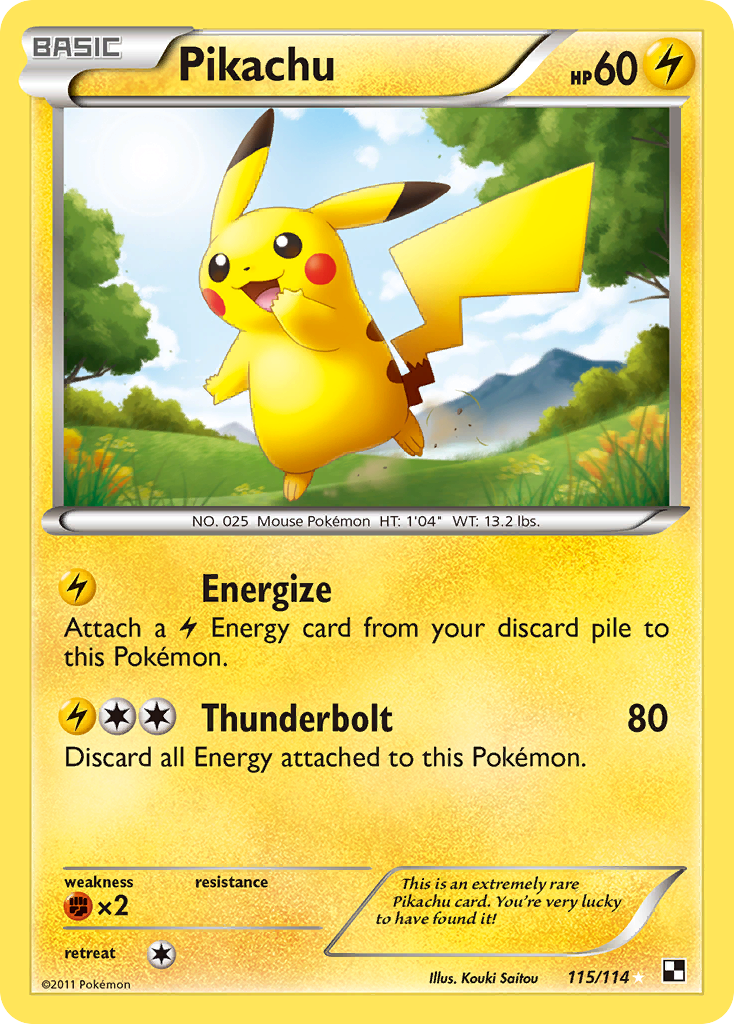 Pikachu (115/114) [Black & White: Base Set] | Game Haven TX