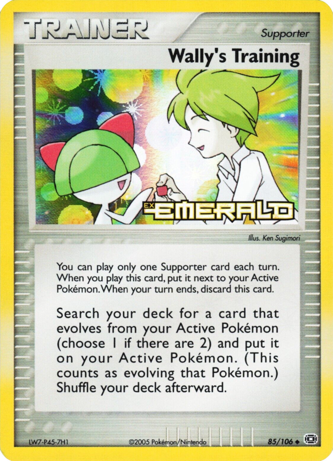 Wally's Training (85/106) (Stamped) [EX: Emerald] | Game Haven TX
