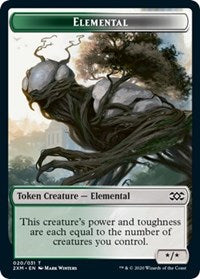 Elemental // Treasure Double-sided Token [Double Masters Tokens] | Game Haven TX