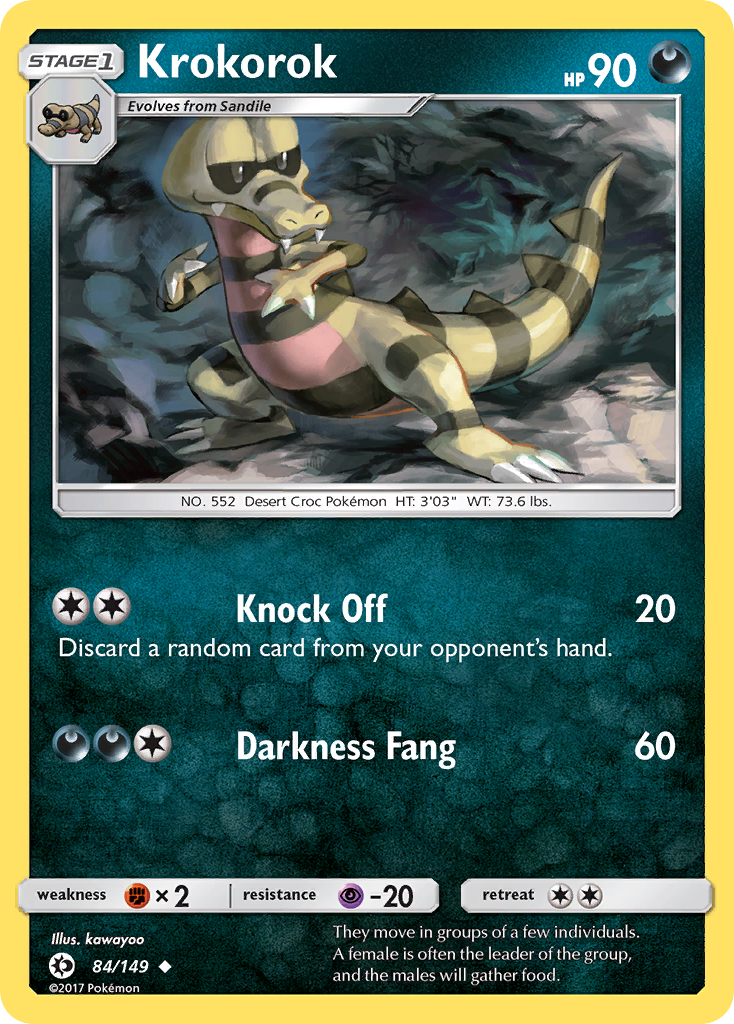 Krokorok (84/149) [Sun & Moon: Base Set] | Game Haven TX