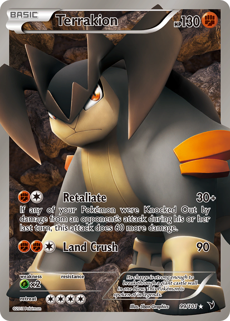 Terrakion (99/101) [Black & White: Noble Victories] | Game Haven TX