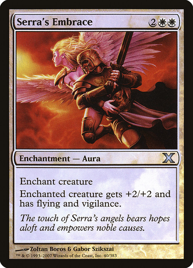 Serra's Embrace (Premium Foil) [Tenth Edition] | Game Haven TX