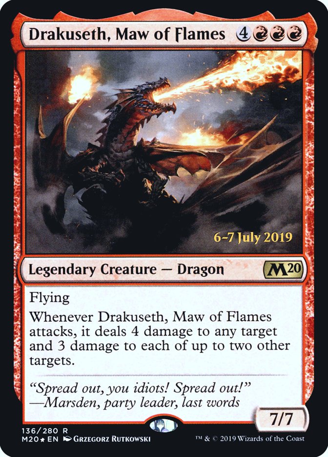 Drakuseth, Maw of Flames [Core Set 2020 Promos] | Game Haven TX