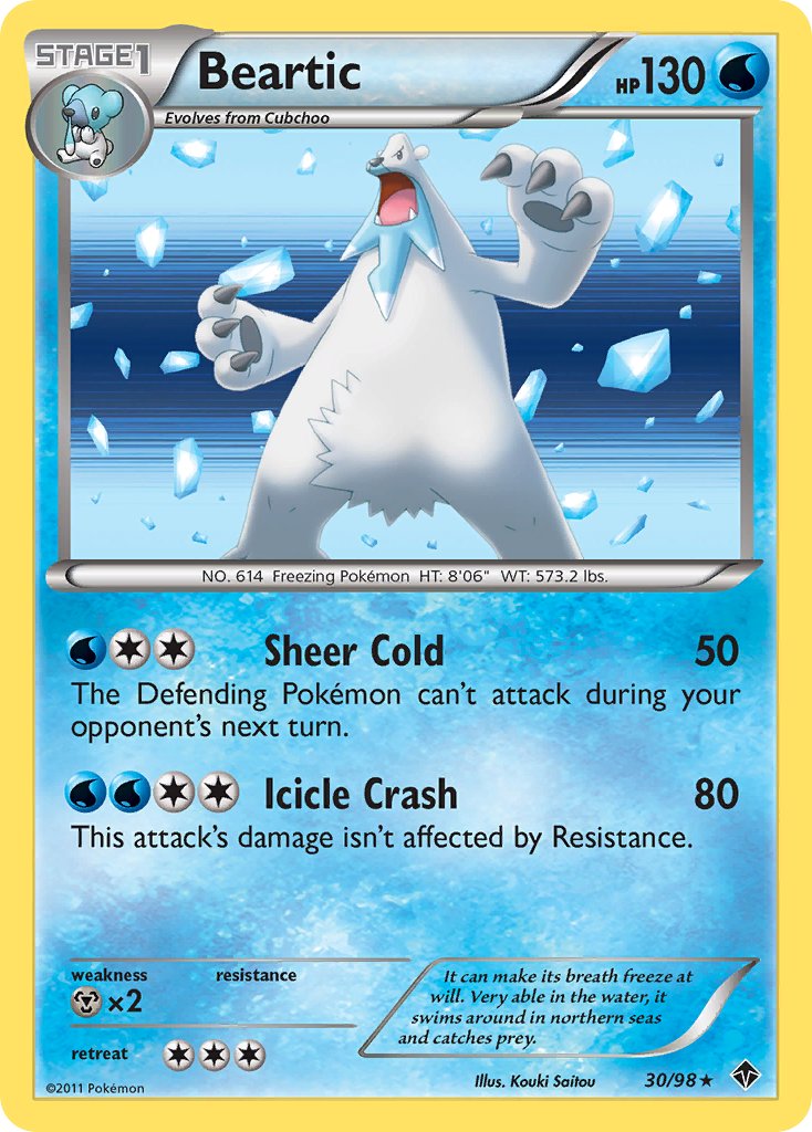 Beartic (30/98) (Cosmos Holo) (Blister Exclusive) [Black & White: Emerging Powers] | Game Haven TX