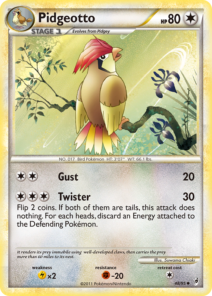 Pidgeotto (48/95) [HeartGold & SoulSilver: Call of Legends] | Game Haven TX