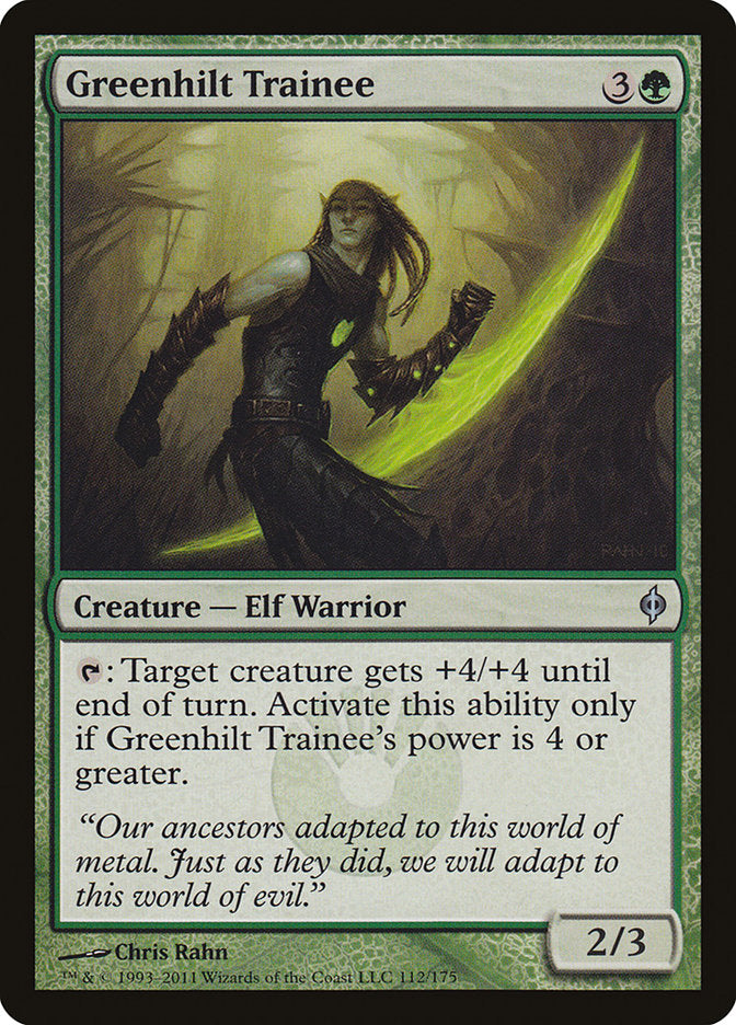 Greenhilt Trainee [New Phyrexia] | Game Haven TX
