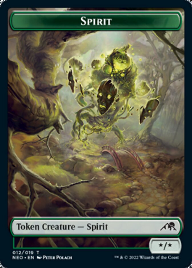 Spirit Token (012) [Kamigawa: Neon Dynasty Tokens] | Game Haven TX