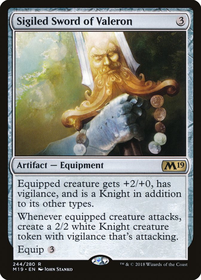 Sigiled Sword of Valeron [Core Set 2019] | Game Haven TX
