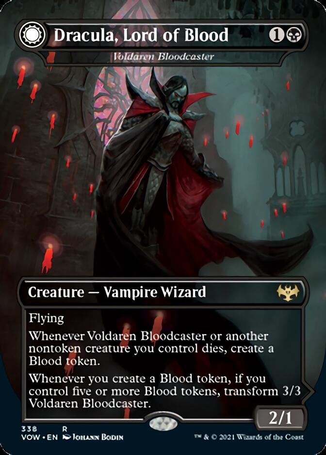 Voldaren Bloodcaster // Bloodbat Summoner - Dracula, Lord of Blood // Dracula, Lord of Bats [Innistrad: Crimson Vow] | Game Haven TX