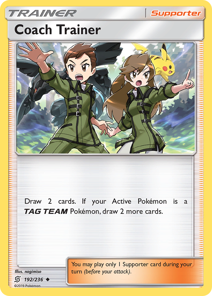 Coach Trainer (192/236) [Sun & Moon: Unified Minds] | Game Haven TX