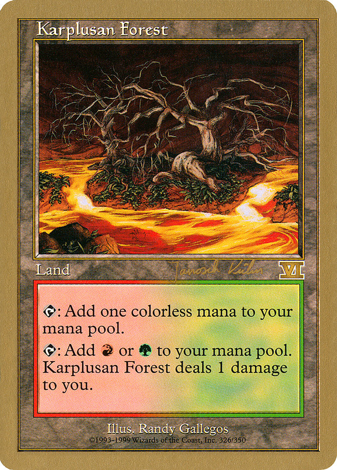 Karplusan Forest (Janosch Kuhn) [World Championship Decks 2000] | Game Haven TX