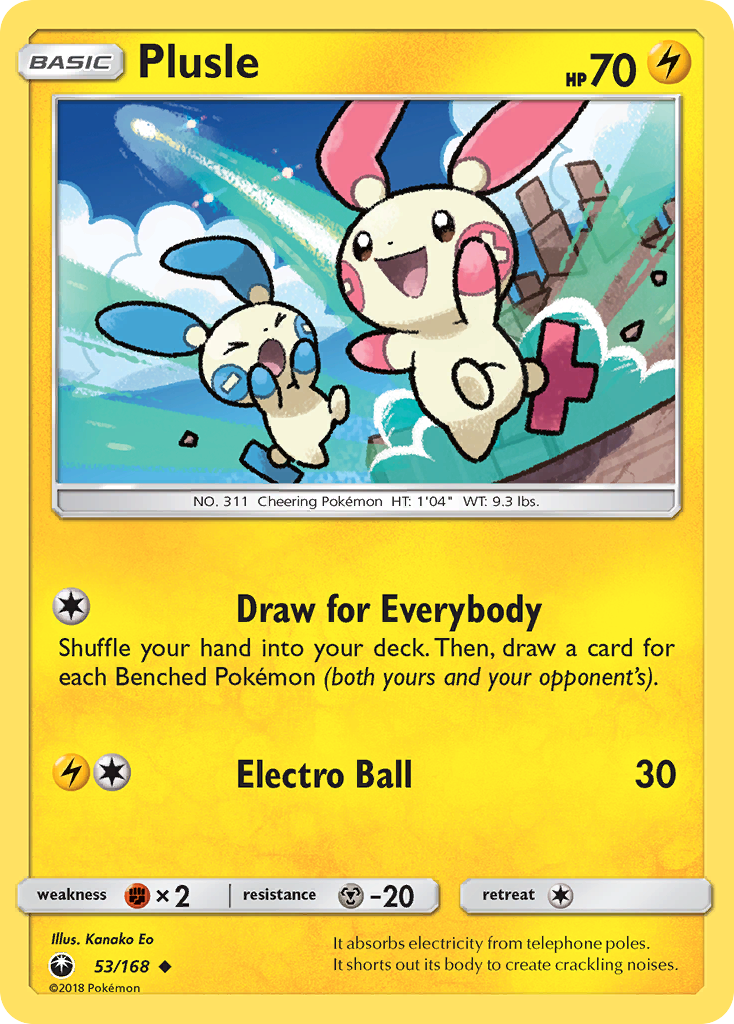 Plusle (53/168) [Sun & Moon: Celestial Storm] | Game Haven TX