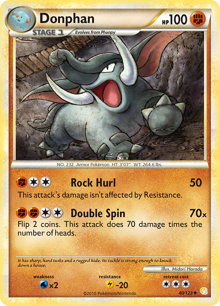 Donphan (40/123) [HeartGold & SoulSilver: Base Set] | Game Haven TX