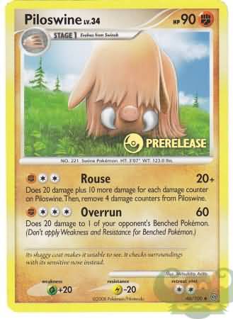 Piloswine (46/100) (Prerelease Promo) [Nintendo: Black Star Promos] | Game Haven TX